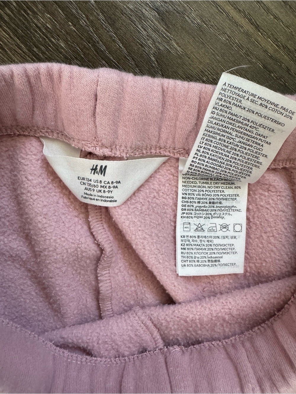 H&M Girls Pink 4pc Outfit Bundle Set Lot Gold Hearts Leggings Sweats Size 8 - Picture 12 of 16